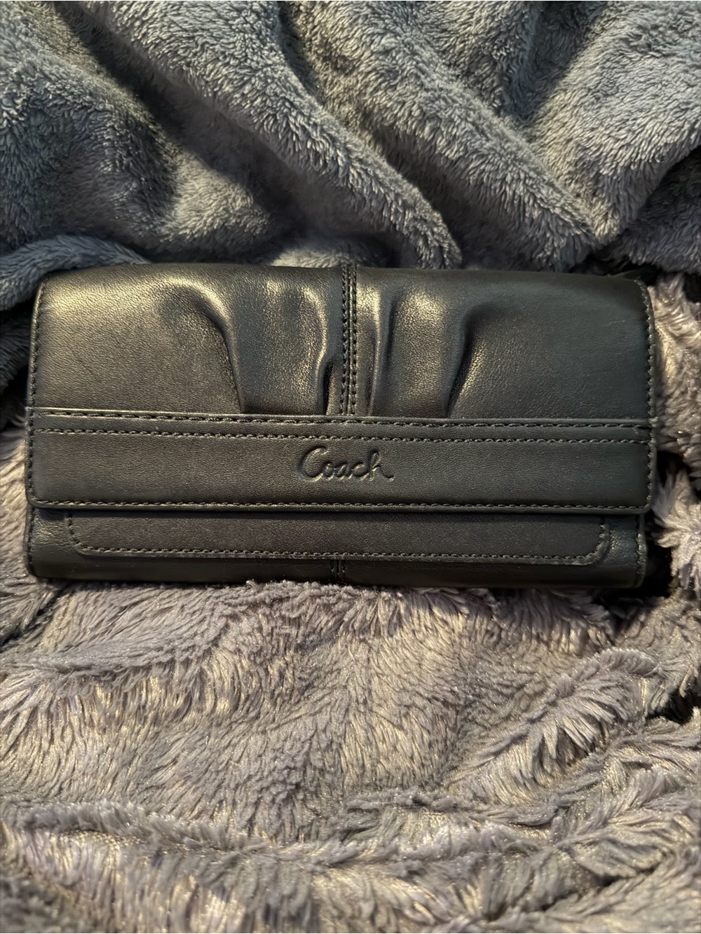 Coach Black Leather Shoulder Hobo with Matching Wallet - Picture 10 of 15